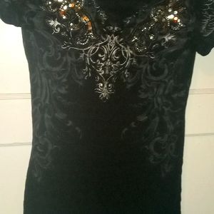 Miss me woman black shirt size medium